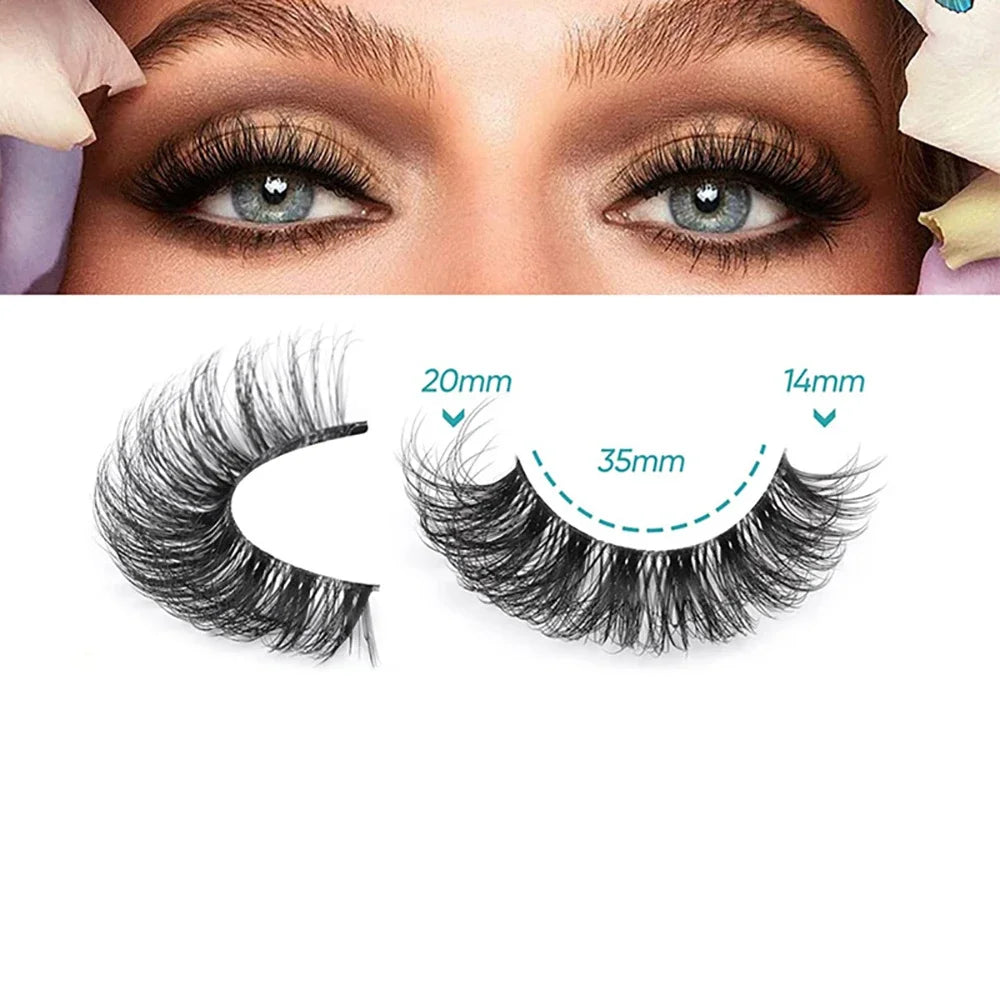 10 Pairs 6D Faux Mink Lashes – Super Fluffy & Wispy | Cat Eye & Dramatic Effect