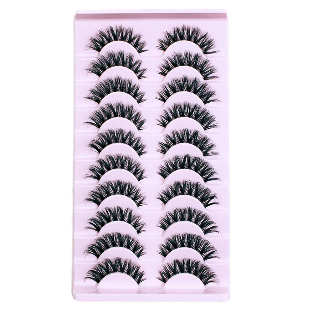 10 Pairs 6D Faux Mink Lashes – Super Fluffy & Wispy | Cat Eye & Dramatic Effect