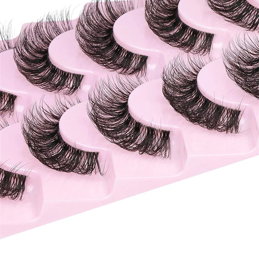 10 Pairs 6D Faux Mink Lashes – Super Fluffy & Wispy | Cat Eye & Dramatic Effect